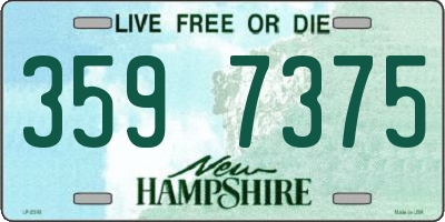 NH license plate 3597375