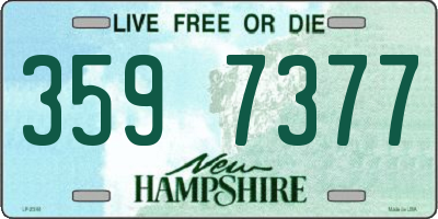 NH license plate 3597377
