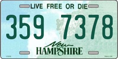 NH license plate 3597378
