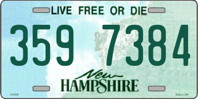 NH license plate 3597384