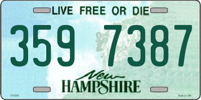 NH license plate 3597387