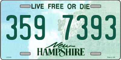 NH license plate 3597393