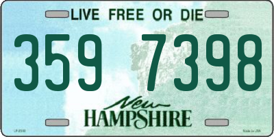 NH license plate 3597398