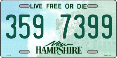 NH license plate 3597399