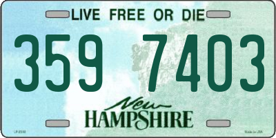 NH license plate 3597403