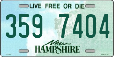 NH license plate 3597404