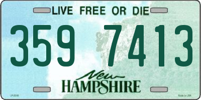 NH license plate 3597413