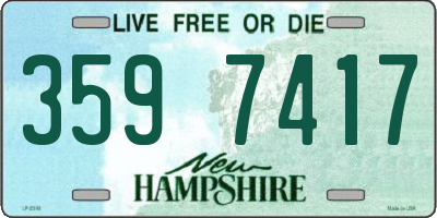 NH license plate 3597417