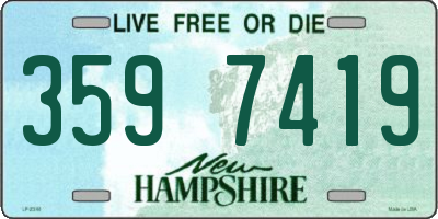 NH license plate 3597419