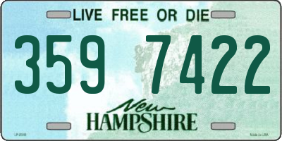 NH license plate 3597422
