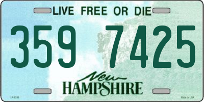NH license plate 3597425