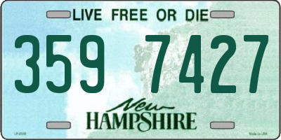 NH license plate 3597427