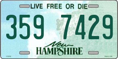 NH license plate 3597429