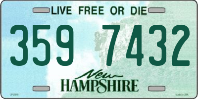 NH license plate 3597432