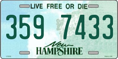 NH license plate 3597433