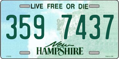 NH license plate 3597437