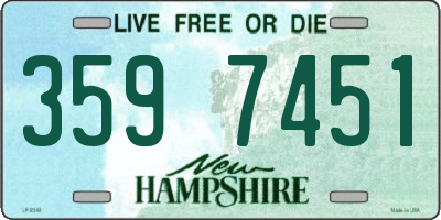 NH license plate 3597451