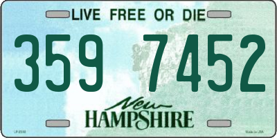 NH license plate 3597452