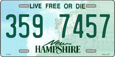 NH license plate 3597457