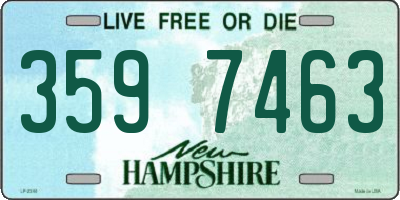 NH license plate 3597463