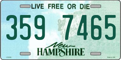 NH license plate 3597465