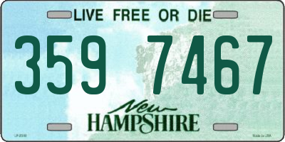 NH license plate 3597467