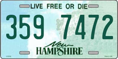 NH license plate 3597472