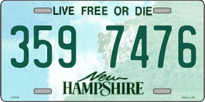 NH license plate 3597476