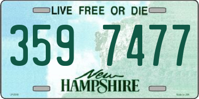 NH license plate 3597477