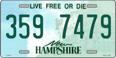 NH license plate 3597479