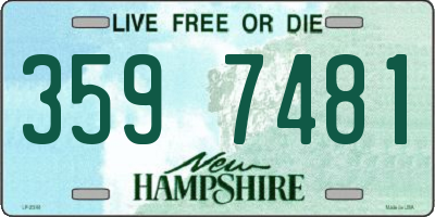 NH license plate 3597481