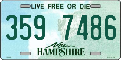 NH license plate 3597486