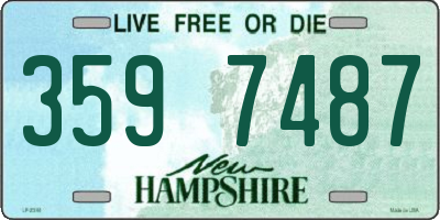 NH license plate 3597487
