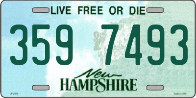 NH license plate 3597493