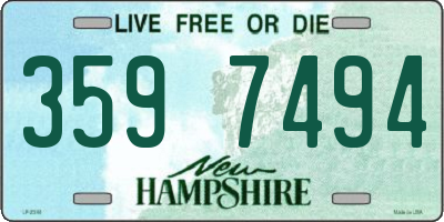 NH license plate 3597494