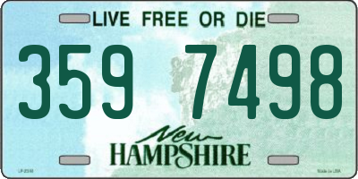 NH license plate 3597498