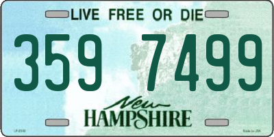 NH license plate 3597499
