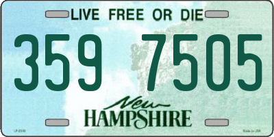 NH license plate 3597505