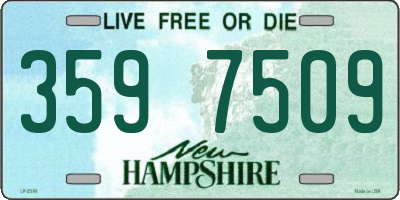 NH license plate 3597509