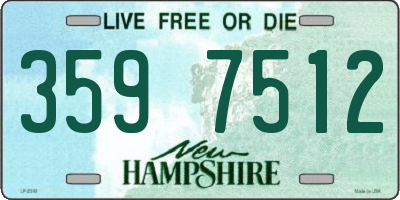 NH license plate 3597512