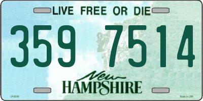 NH license plate 3597514