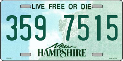 NH license plate 3597515