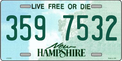 NH license plate 3597532