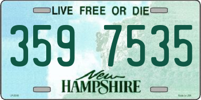 NH license plate 3597535