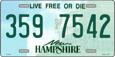 NH license plate 3597542