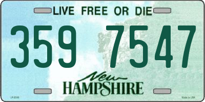 NH license plate 3597547