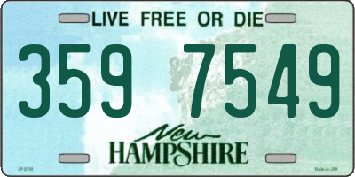 NH license plate 3597549