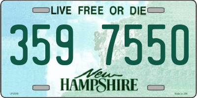 NH license plate 3597550