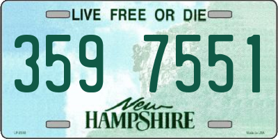 NH license plate 3597551