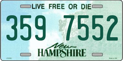 NH license plate 3597552